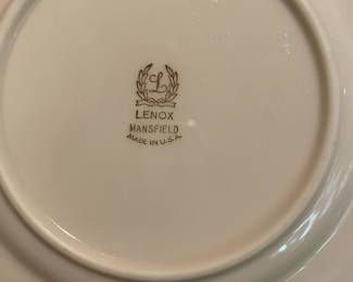 A83 - $100. Lenox Mansfield China (12 of most pieces - 16 of large dinner plates)