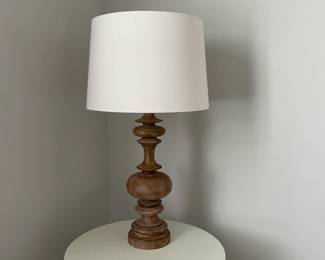 A47 - $25. Table Lamp measures 27.25" tall. Shade is in good condition!