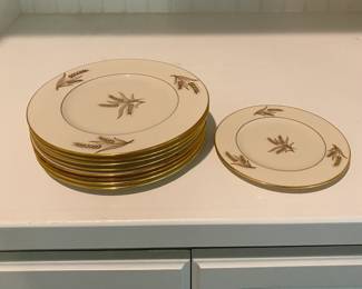 A84 - $30. Harvest by Lenox. 8 dinner plates, 1 Bread & butter.