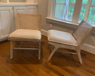 A5 - $85. Pair of Lincoln Accent Chairs. Structurally sound - some pilling on the cushions. Measures 22" wide x 29" deep x 29" tall.