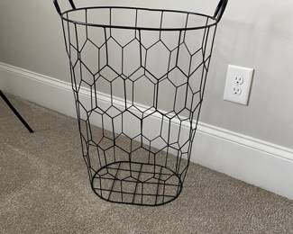 A38 - $20. Laundry Hamper or Blanket Basket. Measures 18" wide x 13" deep x 25" tall.