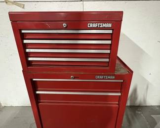 Craftsman Red Metal 2-Tier Rolling Tool Chest