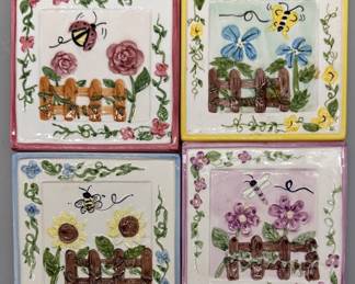 Arts & Crafts Style 6.5in Square Ceramic Tiles
