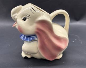 Vtg. Walt Disney's Dumbo Ceramic Elephant Pitcher