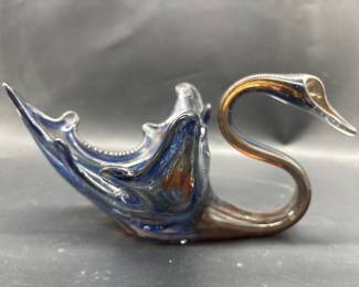 Murano-Style Art Glass Swan