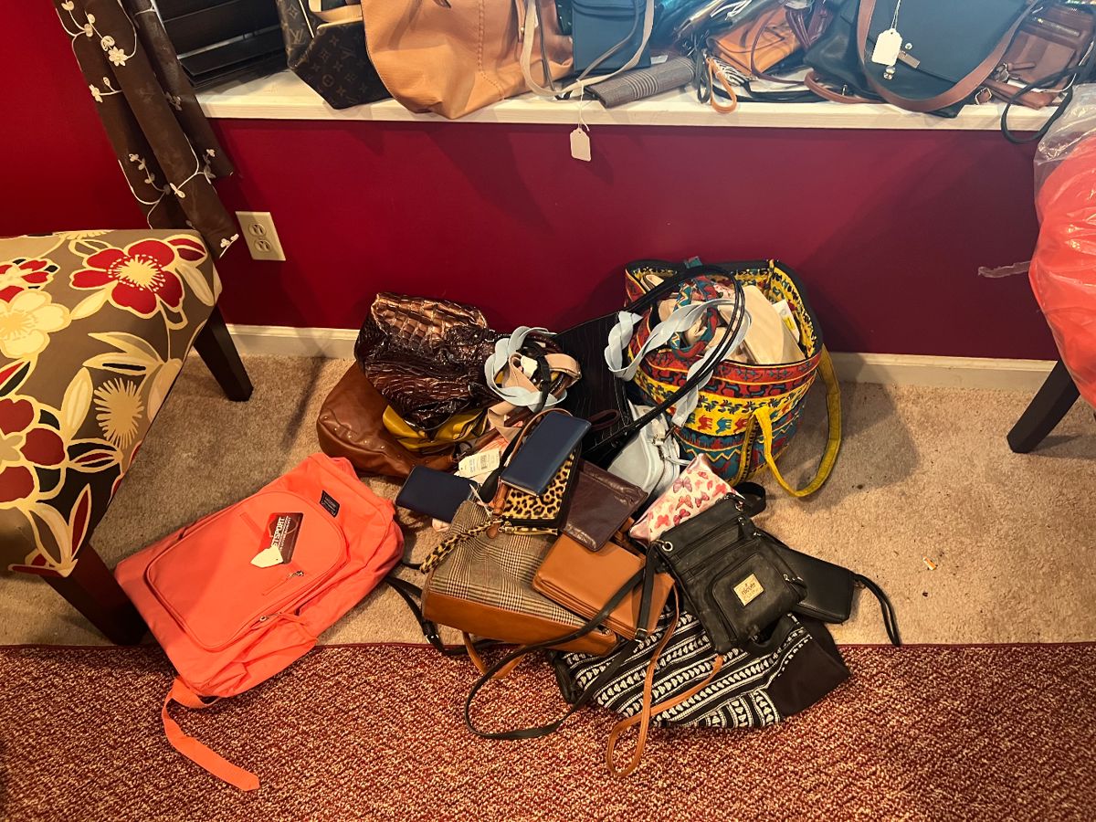 Hundreds of purses