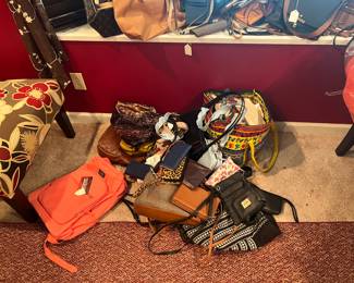 Hundreds of purses