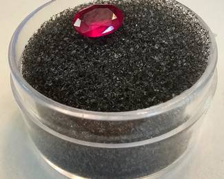 .87ct Synthetic Ruby "Quench Cracked"