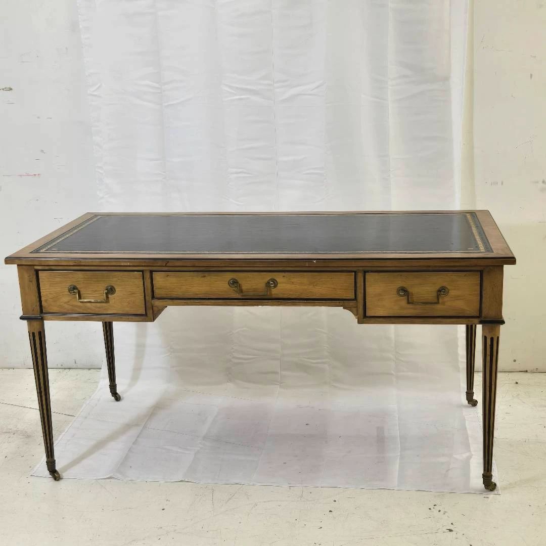 001 19th Century Louis XVI Leather Topped Rolling Desk