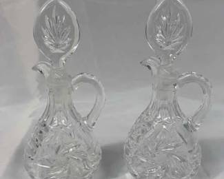 Vintage Crystal Cruet 2PC Set