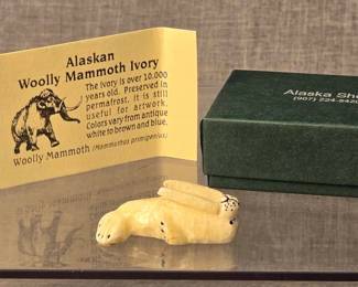 Woolly Mammoth Ivory Over 10,000 Years Old Walrus Figure.
