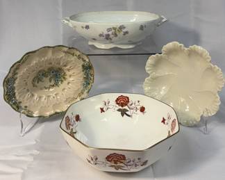 Royal Crown Derby Octagonal Serving Bowl Bali, Royal Castle China Violet Of The Alps, Lenox