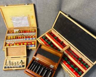 A Assorted Set Of Router Bits Sears Craftsman Router Template Set