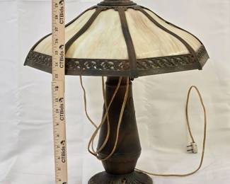 20th Century Arts And Crafts 8 Panel Slag Lamp