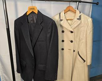Full Adams Row Suit Fisher Bros Long Wool Coat.