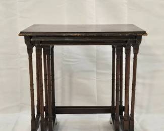 Early 20th C Regency Style 3Set Stack Nesting Tables