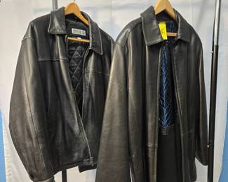 Two Genuine Leather Jackets Andrew Marc New York, Chereskin. Medium.