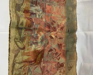 Vintage 1950s Dutch Tavern Tapestry, Likely Made In Belgium