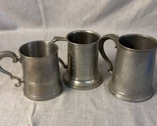 English Pewter Mugs