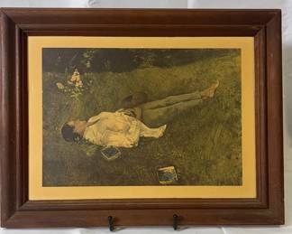 The Berry Picker Dry Brush Painting By Mrs. Andrew Wyeth