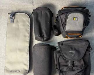 Assortment Of Camera Bags Dividers Camera Straps