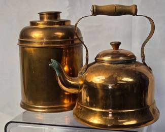 COPPER Humidor Rumidor Tea Kettle Wooden Handle and Knob ODI Made in Portugal