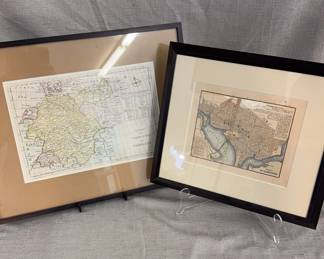 Hand Colored Maps Of Germany Bankes And Washingtn DC Rossi