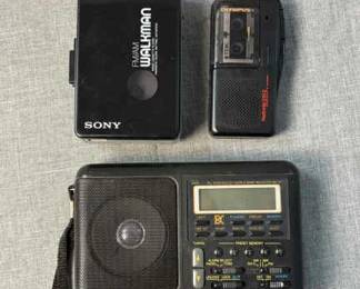 Sony Walkman DAK Industries Reciever Radio Olympus Pearlcorder Microcassette RecorderUNTESTED