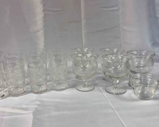 Vintage Highball Glass 12PC Set, Individual Shrimp Hors Doeuvre Servers