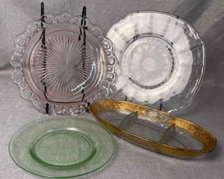 Assorted Glass Serving Trays