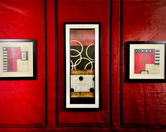 225 - Diana Martin Geometric Framed Art- LOT OF 3