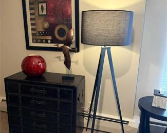 193 - Modern Tri-Pod Black LED Lamp