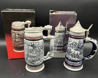 174 LOT. Vintage Avon Stein Decanters LOT OF 2 WITH BOX