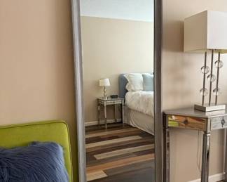 104 LOT. Farmhouse Chic Large Grey FullLength Mirror