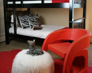 293 LOT. Modern Red Chair- LOT OF 4