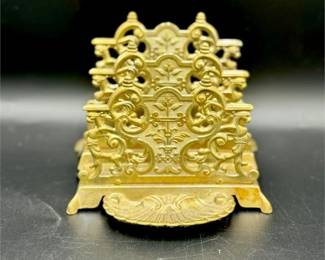 233 - 1920s Early English Brass Double Letter Rack