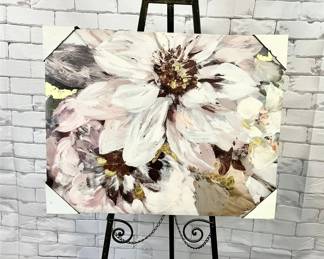 284 - Pastel Pink Floral Canvas Wall Art
