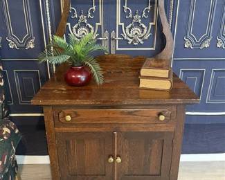 133 - Civil War Period Wash Stand Cabinet
