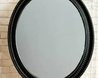 98 LOT. LARGE Oval Black Trim Mirror