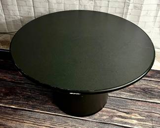 44 LOT. Large 4ft Round Pedestal Black Table