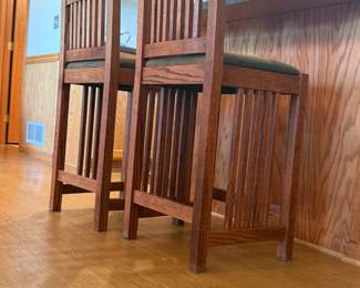 168 - Mission Bar Height Chairs- LOT OF 2