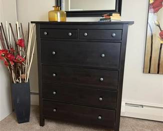 194 - 6 Drawer Brown Black Ikea Dresser