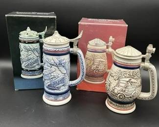 173 LOT. Vintage Avon Stein Decanters LOT OF 2 WITH BOX