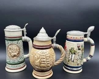175 LOT. Vintage Avon Stein Decanters- LOT OF 3