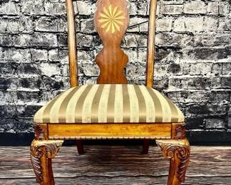 24 LOT. Distinguished Side Chair with Inlay