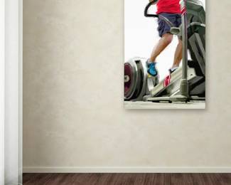 105 LOT. Man on Elliptical Art on Canvas