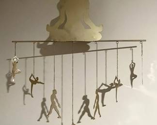 113 LOT. THREE FEET Meditation and Yoga Brass Mobile