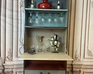 8 LOT. Tall Bar Cabinet MultiPurpose Storage Solution