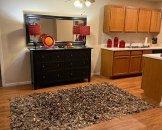 205 - Safavieh LARGE Brown Leather Shag Area Rug