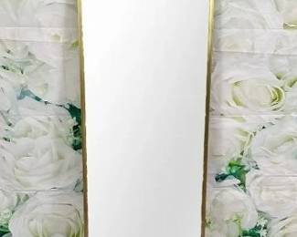 93 LOT. Gold Metal Trim FullLength Mirror